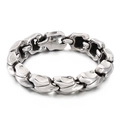 Bracelet pour homme en acier inoxydable style punk avec maillons épais et fermoir - Couleur Acier Kb153877-kjx