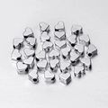 Perline distanziatrici a cuore in metallo argento per gioielli e collane fai-da-te - 30 Pezzi/Confezione / Argento