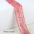 Watermelon red synthetic cherry crystal spacer beads for DIY jewelry making - 2x4mm Spacer Beads (Approx. 150 Beads/Strand) / Watermelon Red (Synthetic)