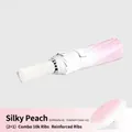 Pink and white gradient automatic umbrella with 10k reinforced ribs and matching sleeve - 20-ribbed 10k Silky Smooth Peach Blossom Automatic Umbrella / Gift Box Not Included