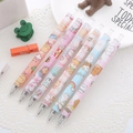 Set of 6 cute cartoon retractable gel pens in soft macaron colors for students - 0.5mm-Single Price / Outing Animal Style