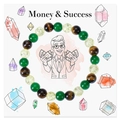 Tiger eye and green agate stretch bracelet for success and wealth 8mm crystal beads - Money and Success Style 2 (Money Success-2)