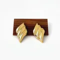 Geometric metallic earrings dimensions with 3.7cm height and 2.1cm width details - Gold Clover Rhombus