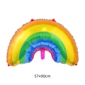 Rainbow shaped foil balloon for party decoration in 57x90cm size with vibrant stripes - Rainbow Shape