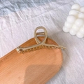 Elegant gold snake-shaped metal hair claw clip with detailed scale texture - 33# Gold Snake with Scales 11cm
