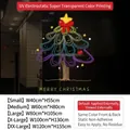 Christmas tree static window decal with Merry Christmas text in various sizes for shops - Colorful Hand-drawn Christmas Tree (SDUV-222)