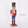 30cm wooden Christmas nutcracker soldier with red uniform and sword dimension detail - HB1130 Sword