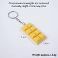 Creamy yellow chocolate bar keychain in resin with dimensions 5.3cm x 2.8cm - With Keychain / Yellow