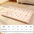 Tabella taglie coperta per animali domestici con motivi a cartoni animati rosa e blu - Coniglio Bianco Rosa Nuovo