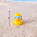 Miniature yellow duck diver figurine in beach sand for DIY landscape decor 2.3cm - Diving Duck