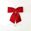 Large 60cm red velvet decorative bow for Christmas tree and holiday scene styling - Large-Medium Red Bow (60cm)