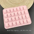 Stampo in silicone rosa con 28 cavità a forma di granchio per cioccolato e dolci - 7248-Granchio (30 Fori) / Rosa