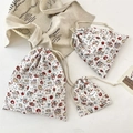 Three sizes of embossed bubble fabric drawstring bags with cute cartoon patterns - Cat Angel