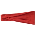 Elastic deep red knitted sports headband for yoga and running with sweat-wicking fabric - Magenta