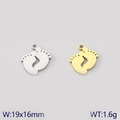 Baby footprint stainless steel charms in silver and gold finish for jewelry making - Baby Footprint (Style 4)