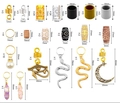 Tabla de tallas detallada para 187 piezas de accesorios para trenzas y colgantes mix - Juego de 121 Piezas Estilo 2
