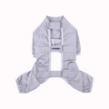 Waterproof light grey pet jumpsuit with HOMME+ branding and adjustable straps - L / Gray Purple