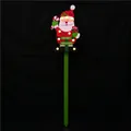 Outdoor LED Santa Claus garden stake light with Merry Christmas sign, 90cm height - Style 09-Luminous Santa Claus Stake