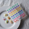 Stickers à ongles 5D motifs cœurs colorés avec relief 3D pour enfants et femmes - Style Coeurs Colorés (TS-012)
