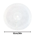 Jupe de sapin de Noël tricotée blanche 92cm avec texture tressée et nœuds - Diamètre 92 CM/36 Pouces / Blanc
