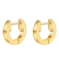 Par de pendientes de aro geométricos en forma de U de acero inoxidable dorado minimalista - Estilo Minimalista en Forma de U (EU1292) Dorado