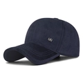 Navy blue thermal baseball cap featuring a premium metallic MR logo and stitched brim - Adjustable / Navy Blue