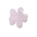 Detail of light purple flower hair claw clip with a glossy translucent jelly finish - Solid - Jelly Purple