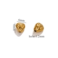 Golden baroque stainless steel beads with unique pits and 1.2mm hole size for DIY jewelry - Style E / 6x6mm / Gold