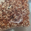 14k rose gold plated circle beads for jewelry making, bulk metal ring accessories - Rose Gold