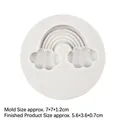 Stampo in silicone arcobaleno e nuvole per fondente, sapone e artigianato in gesso - Arcobaleno Nuvola / Grigio