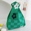 Geblokte Bloem Groen