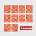 Pack of 10 sheets featuring red and yellow star reward stickers for student motivation - Star / 10 Sheets/Pack