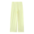 Hellgelbe High-Waist-Hose mit weitem Bein in der Rückansicht mit Taschen - XS / Hellgelbe Hose