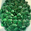Polished 2cm green malachite heart-shaped stones with black stripes for home decor - Malachite