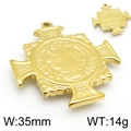 Religieuze exorcist kruishanger in goudkleur, 35mm grootte en 14g gewicht details - 39*35mm / Goud