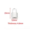 Polished silver heart padlock pendant 19x12mm stainless steel DIY jewelry charm - Polished Lock Pendant 12x19mm / Steel