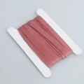 1cm dusty rose double-sided velvet ribbon neatly wrapped on a white plastic spool - Paper Card Style (18#)