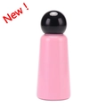 Gourde en acier inoxydable rose avec bouchon sphérique noir brillant et corps effilé - Noir & Rose