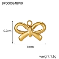Elegant gold plated stainless steel butterfly pendant for jewelry making 1.0x0.7cm - Mini Gold Bowknot (BP000024BW0)