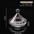 Vertical stripe glass candy jar with lid in clear finish for home storage and decor - Vertical Stripe Jar (2012)