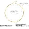 Λεπτομέρεια κολιέ 35+5cm από ανοξείδωτο ατσάλι με μπλε λουλούδια - 35+5CM