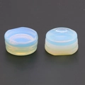 Supporto per sfera di cristallo opale lucido con finitura lattea iridescente blu-gialla - Opale (Sintetico)