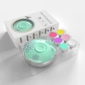 Muntgroene elektrische nageltrimmer set met 6 slijpkoppen voor baby's en volwassenen - Set van 6 Koppen / Engelse Kleurendoos / Muntgroen