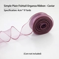 Purple mermaid gauze ribbon for flower packaging, 4cm wide and 9 yards long size - Caviar Purple
