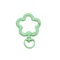 Light green flower-shaped spring clasp with rotating ring for DIY keychains - Baked Milk Green