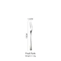 Forchetta da frutta in acciaio inox 304 con finitura a martello e lucentezza, 13cm - Acciaio inossidabile 304 / Forchetta da frutta