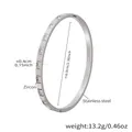 Bracciale in acciaio inossidabile argento con numeri romani e pietre di zircone cubico - Stile Zircone Quadrato Argento (Z091)