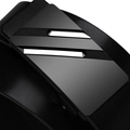 Heren riem van zwart leer met een metalen gesp en zilveren sierstrepen - Legering/PU / 110cm / Zilver