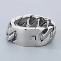 Pulsera cubana de 31mm en acero inoxidable plateado pulido para hombre elegante - 20cm / Color Acero Liso