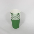Pila di bicchieri di carta verdi usa e getta per feste e servizio caffè - Confezione da 10 / Verde Erba